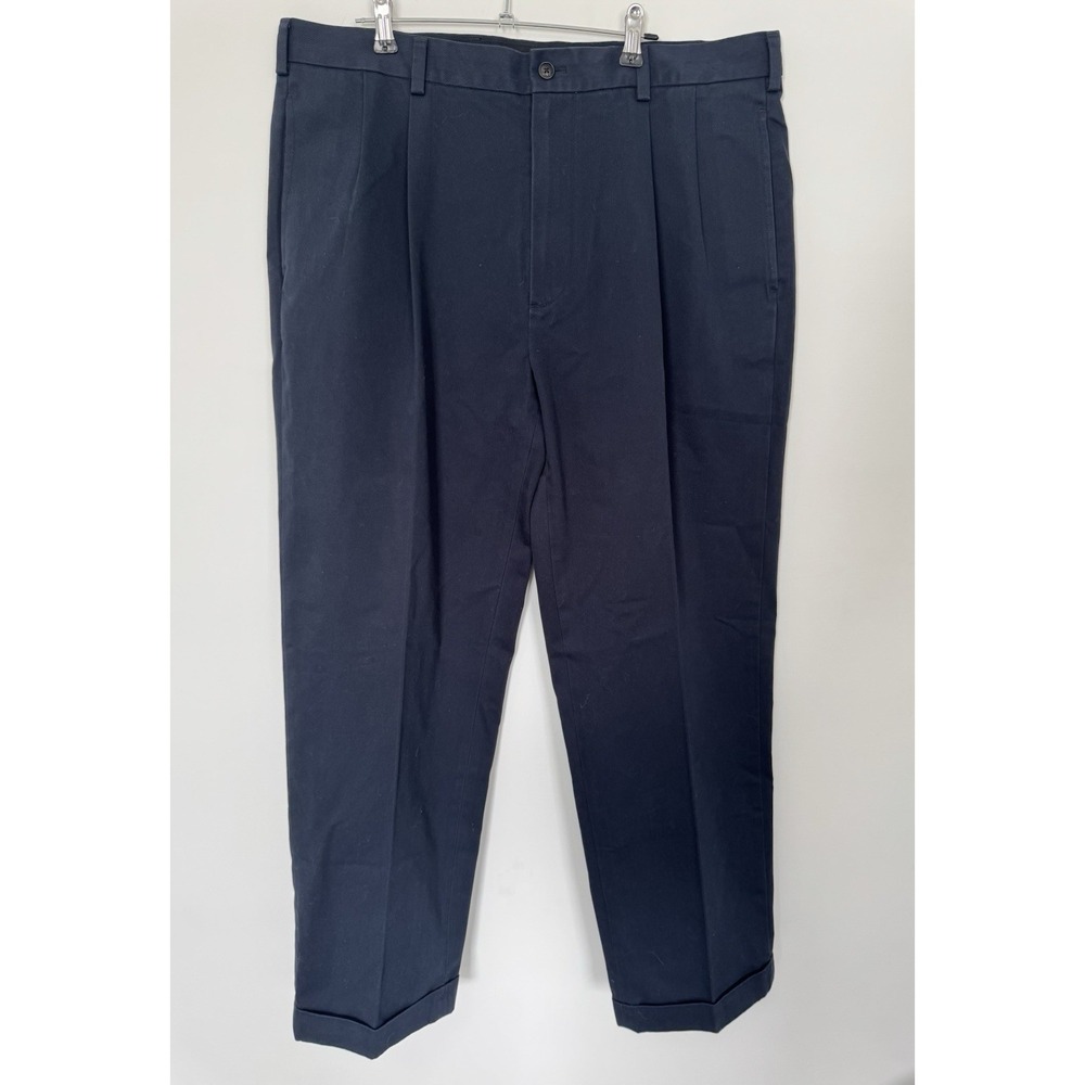 Brooks Brothers Advantage Chino Elliot Pants Hemmed Navy Blue 37x30